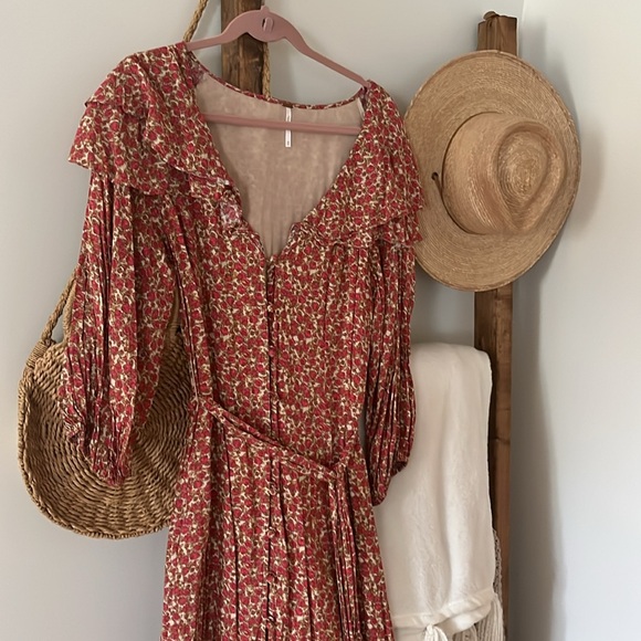 Free People Float on a Sunbeam MIDI Dress M - Picture 10 of 11